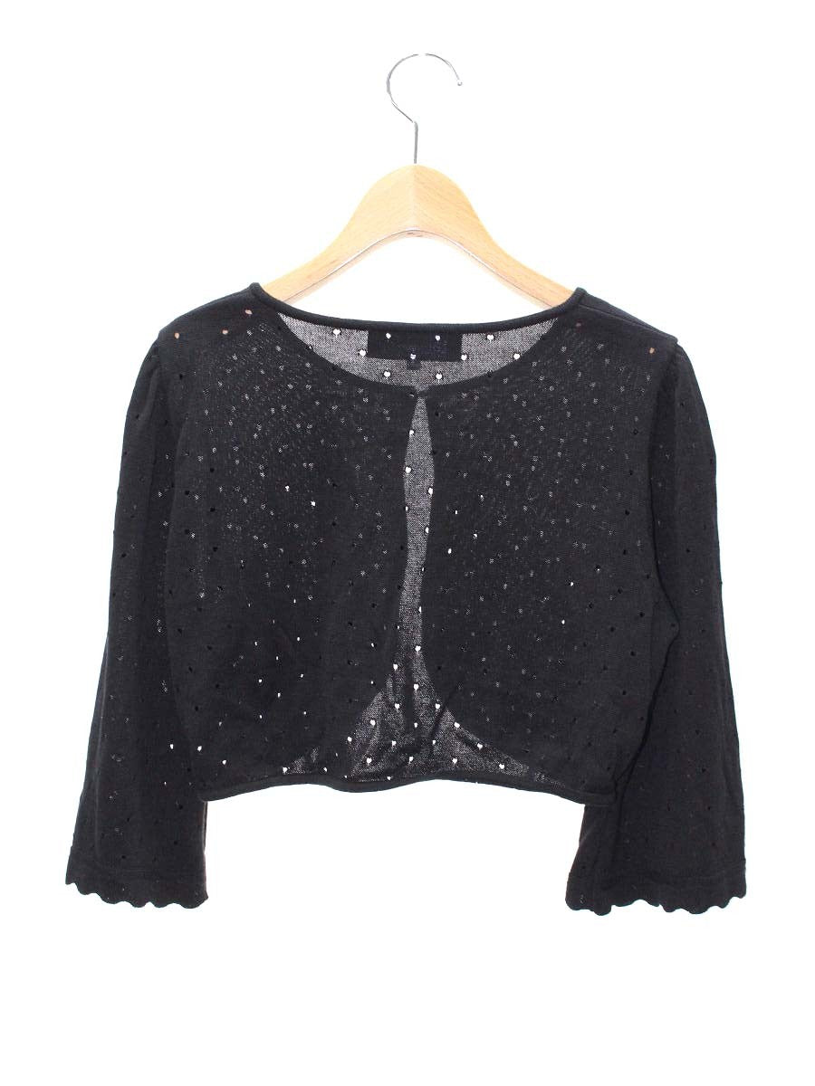 エムズグレイシー　ジップカーディガン　38 ブラック 美品 定価33000円 カタログ掲載品 エムズグレイシー M'SGRACY