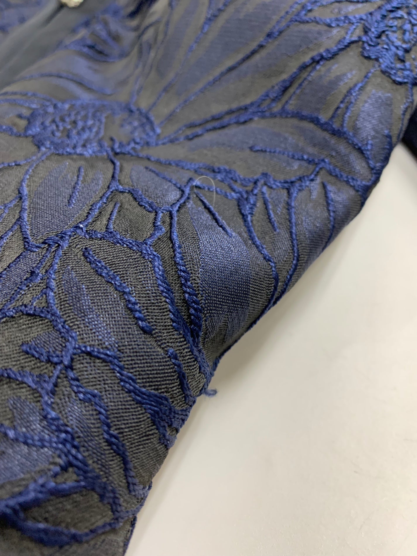 エムズグレイシー 211105 コート 38 ネイビー ワンピース ジップアップ 花柄 刺繍 ITRNHBGV2QBA 【SALE】