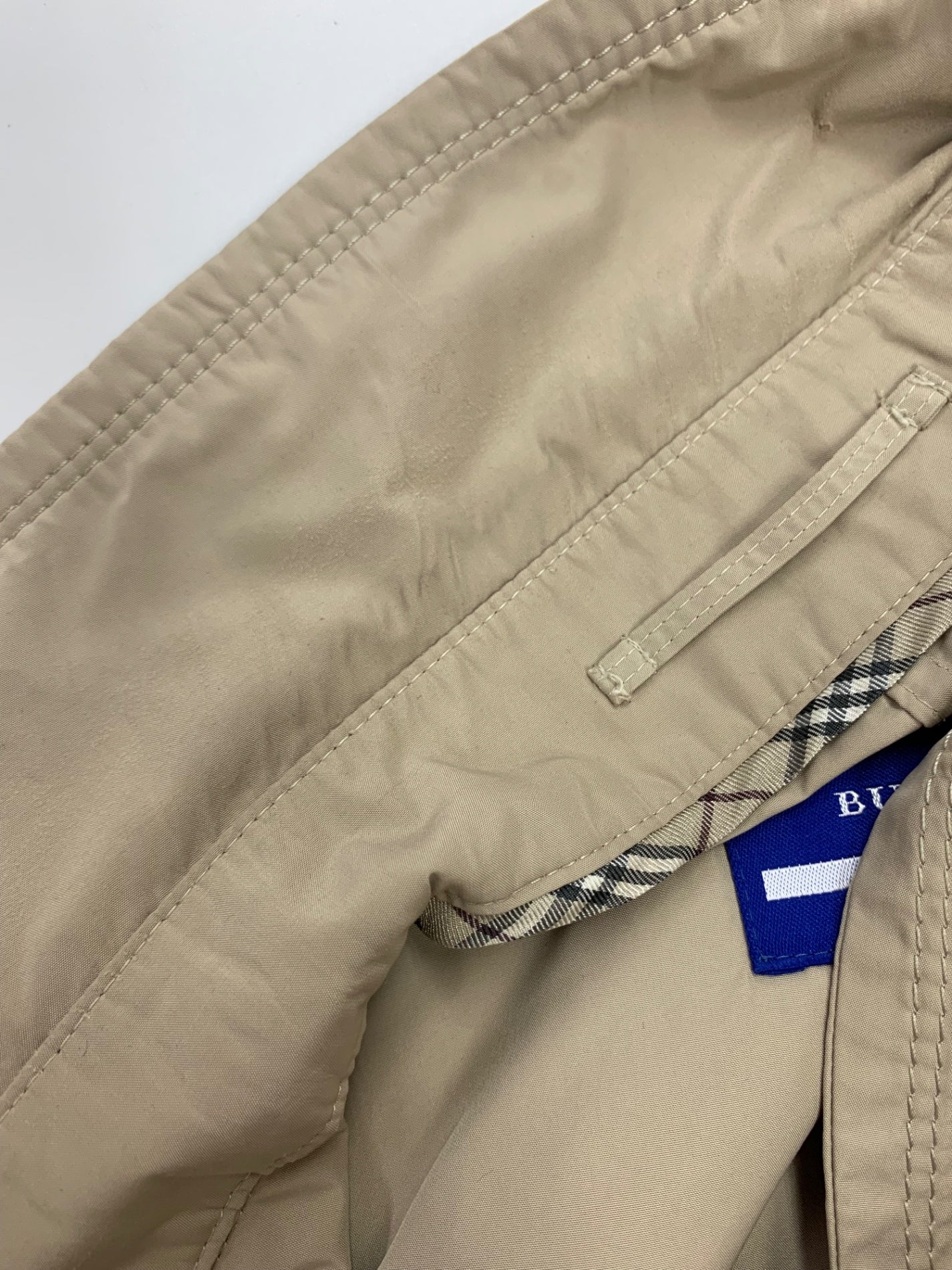 バーバリーブルーレーベル E1F28-599-40 ショートトレンチコート 38 ベージュ ITEJS5OC9MU8