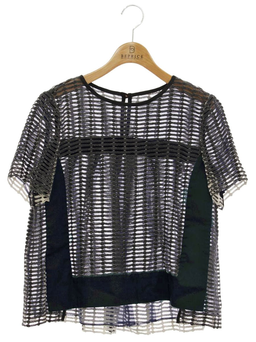 アドーア 531-110328 ブラウス 38 ネイビー シースルー IT5LQE6YY301 【SALE】