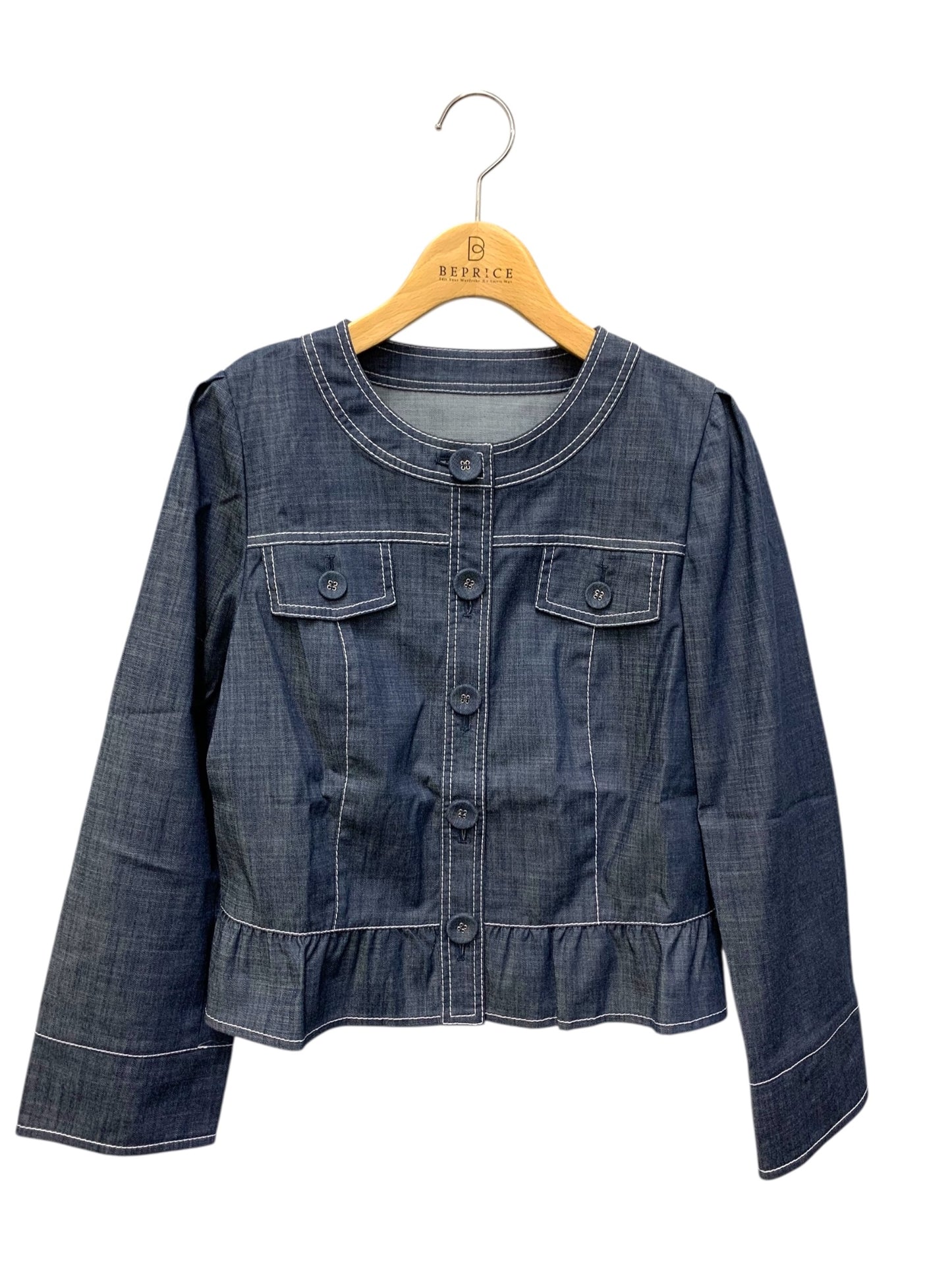 トゥービーシック W5E05-106-24 デニムジャケット 42 ブルー ビジュー ITC4WBBN8T3G