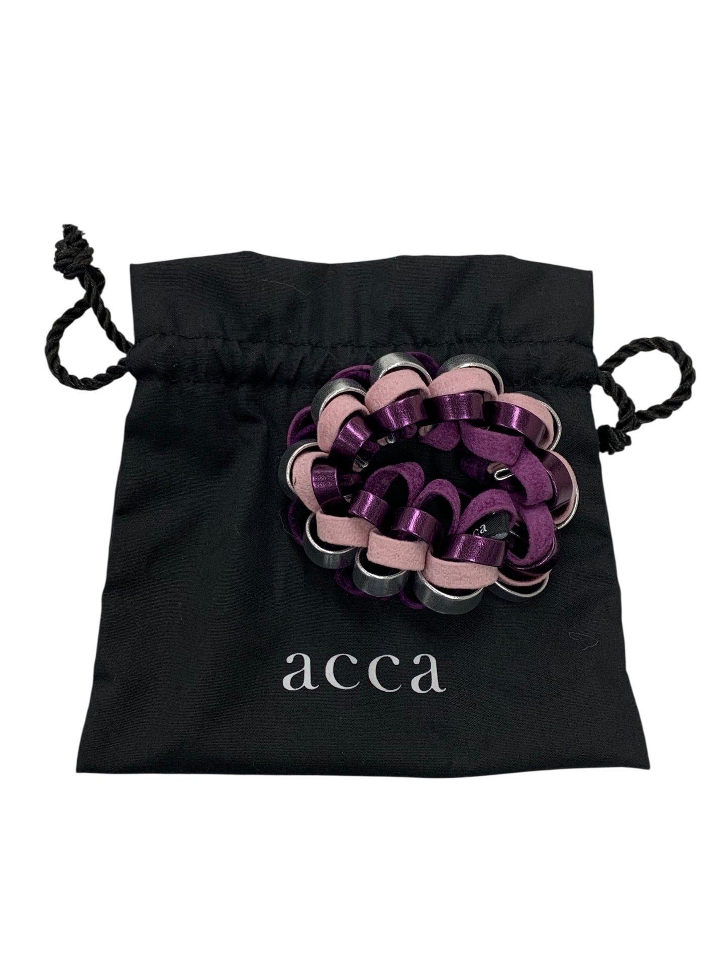 アッカ シュシュ パープル ヘアアクセサリー ヘアーゴム ギャザー ITVKQOB842X6