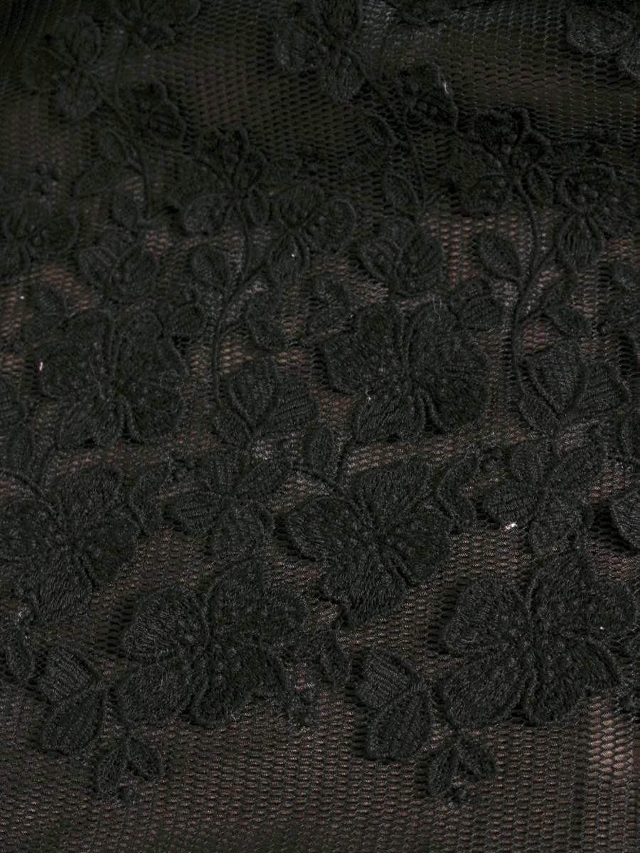 エムズグレイシー 721126 ワンピース 40 ブラック フラワーモチーフ メッシュ レース ITEDWZWAXWBK