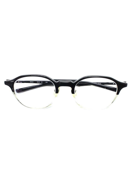 フォーナインズ NPM-60 メガネ ブラック/クリア/シルバー コンビ ウェリントン col.6382 ITWN336FIE7O