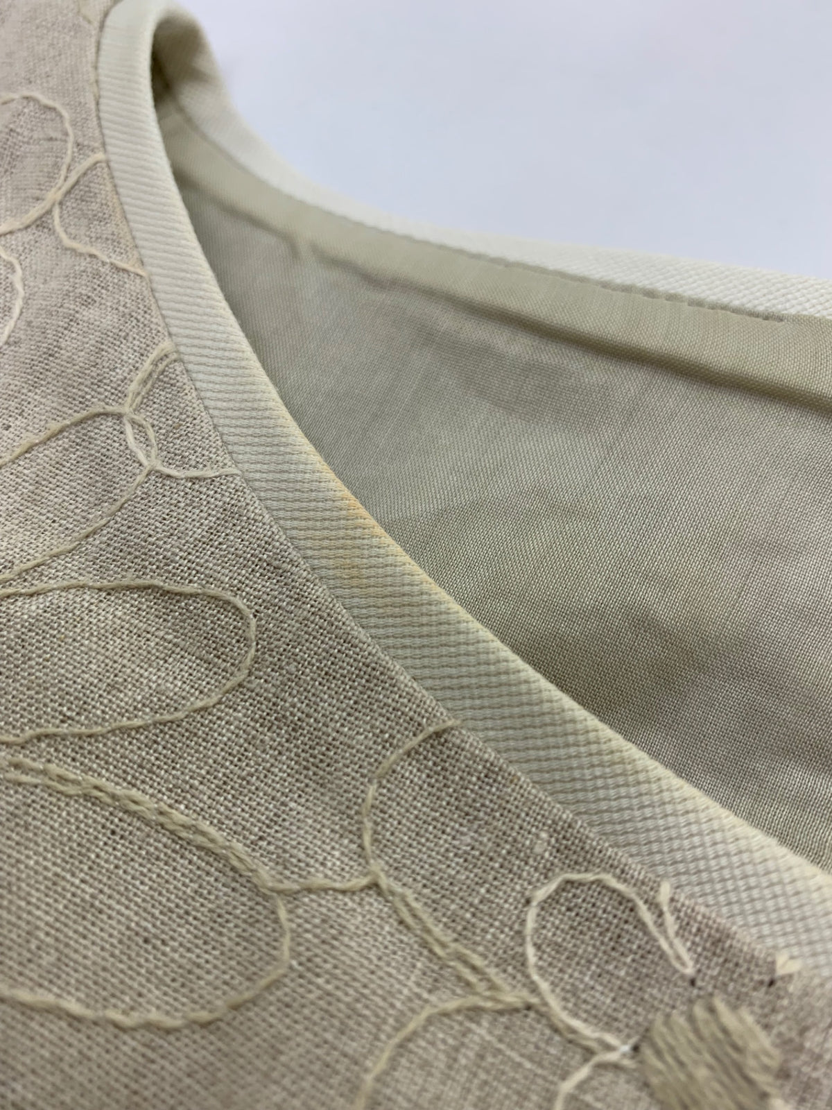 フォクシーブティック Dress Bloom 41264 ワンピース 42 ベージュ リネン 麻 フラワーモチーフ IT0J6BK0CSIK