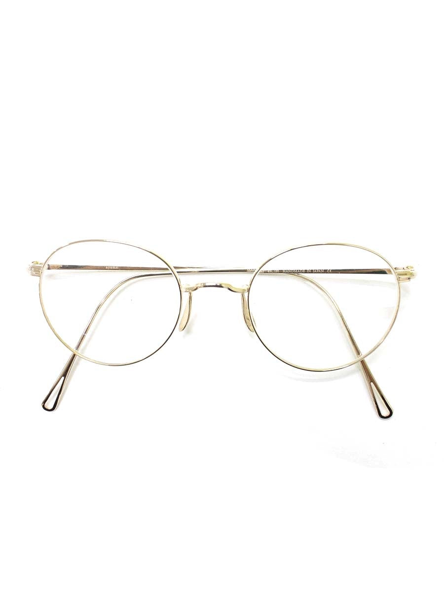 ayame（アヤメ） MANRAY メガネ ゴールド チタンフレーム フルリム ボストンシェイプ ITJX7R0ER85Y