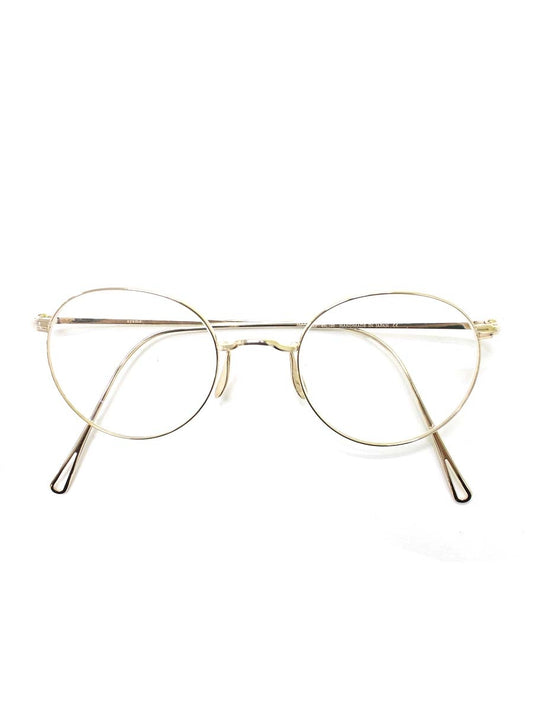 ayame（アヤメ） MANRAY メガネ ゴールド チタンフレーム フルリム ボストンシェイプ ITJX7R0ER85Y