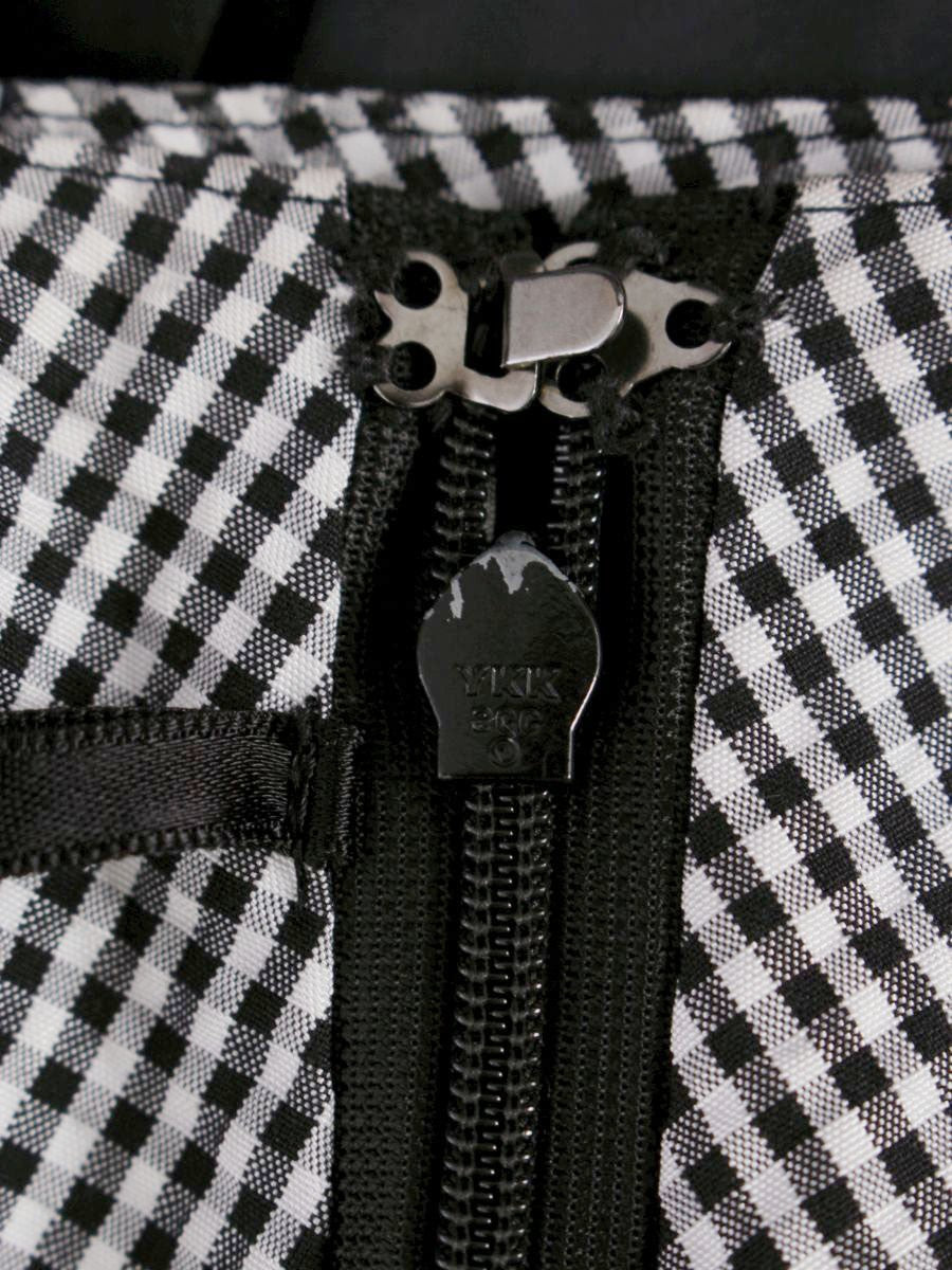 エムズグレイシー 417321 スカート 40 ブラック ギャザー ギンガムチェック ITD7P3Q5K3U1