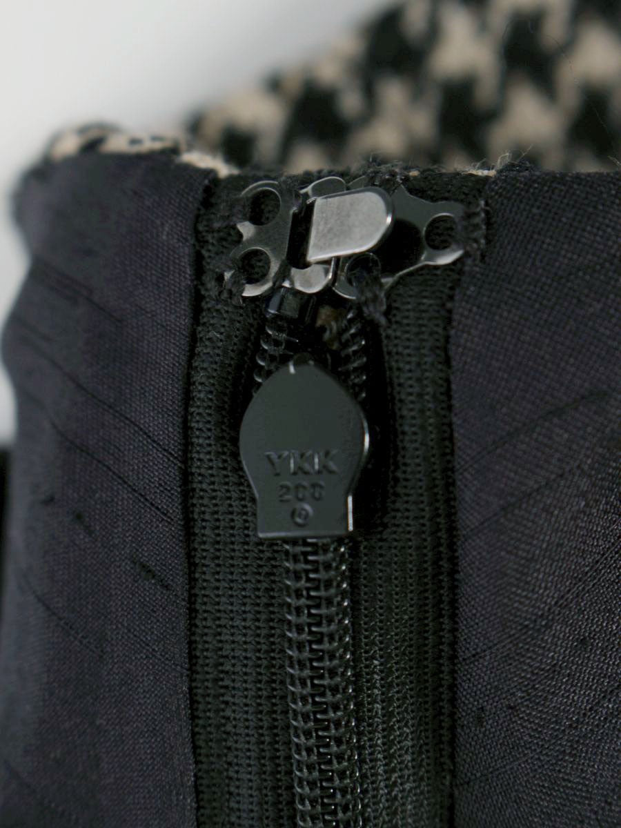 エムズグレイシー 千鳥柄ライン入りタックスカート 317524 36 ベージュ/ブラック ITW2MFUJZOE8