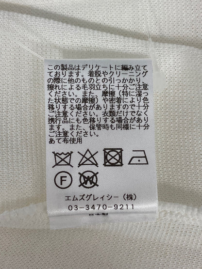 エムズグレイシー 728349 トップス 40 ホワイト フリル ITR3Q5PWHYR0