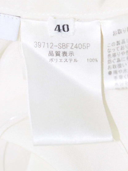 フォクシーブティック 39712 ブラウス 40 ホワイト バイカラー ボウタイ IT67ZRYKKAWO