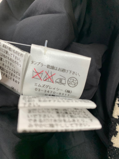 エムズグレイシー 224530 コート 38 ブラック フラワーモチーフ ITBZKH8UTNBC 【SALE】