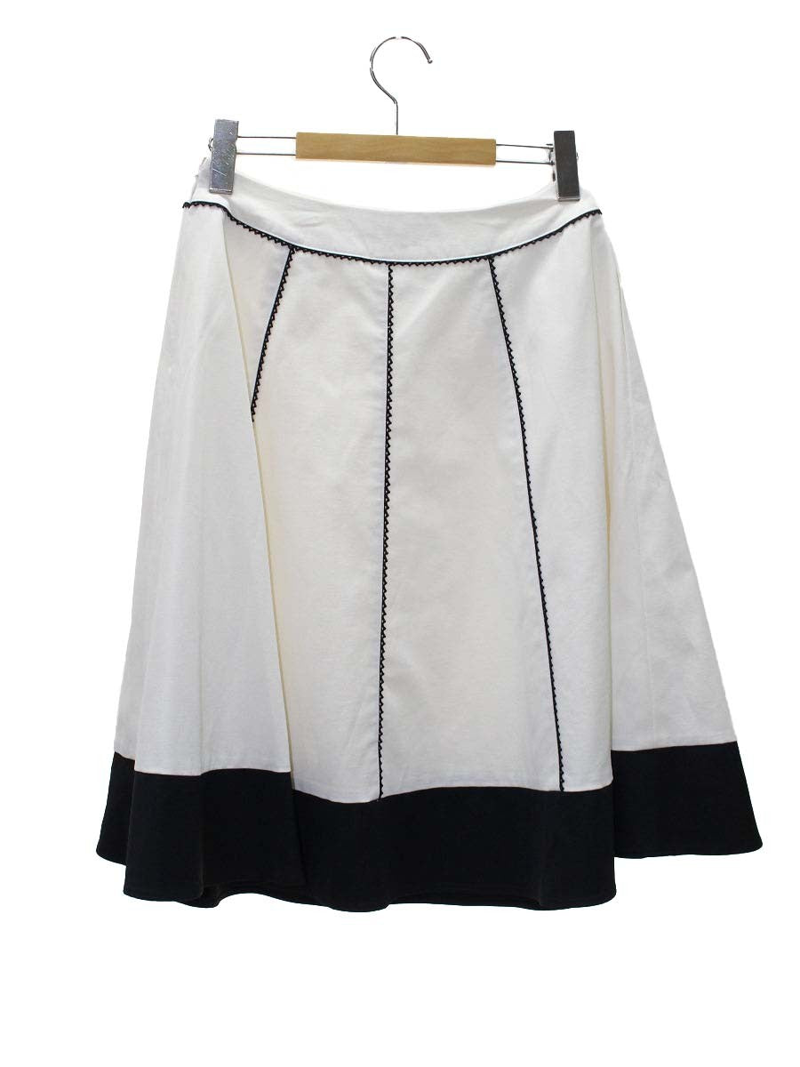 エムズグレイシー 217117 スカート 38 ホワイト リボン IT0V6UXW2VFK 【SALE】