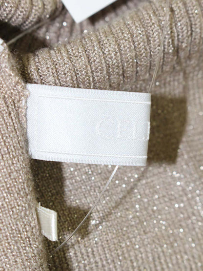 セルフォード CWNT184086 カーディガン 38 ベージュ フェイクパール ラメ ITNVHTYXPDPK