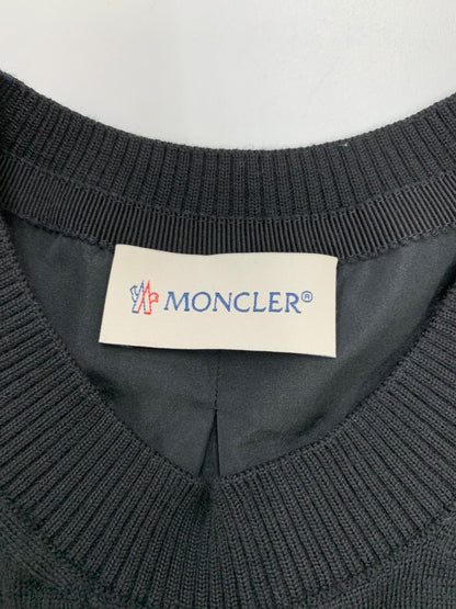 モンクレール GIROCOLLO TRICOT H20939C00010 M1180 セーター S ブラック ニット ナイロン ブラックワッペン ITOU6HXRF494