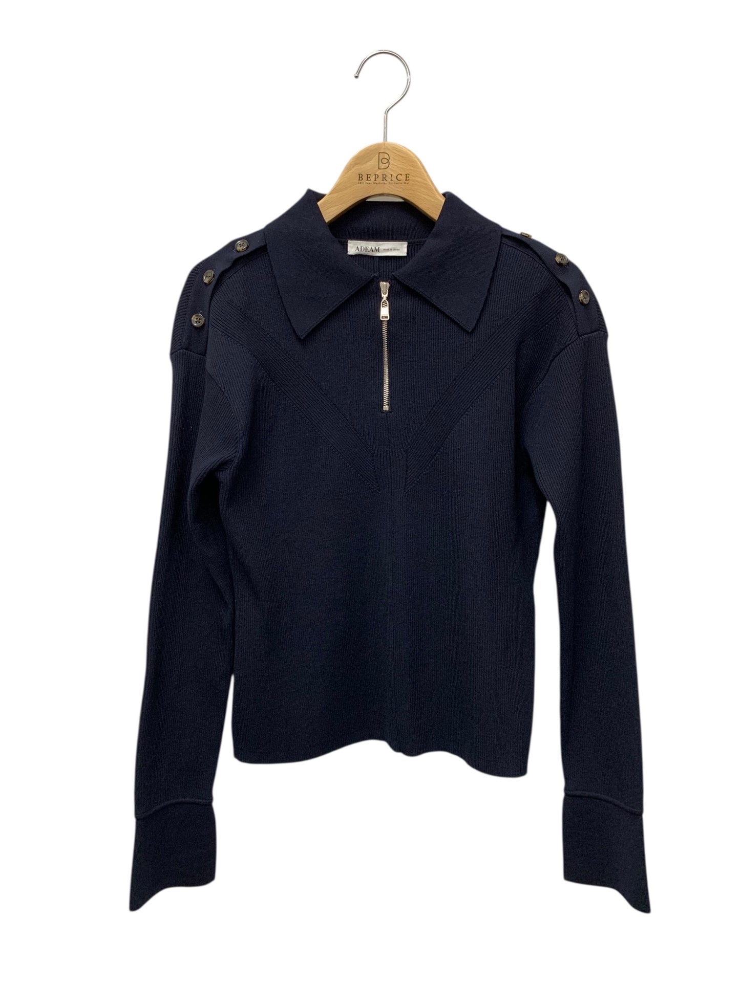 アディアム Claie Knit Top 44245 ニット XS ネイビー IT31K7532C4A