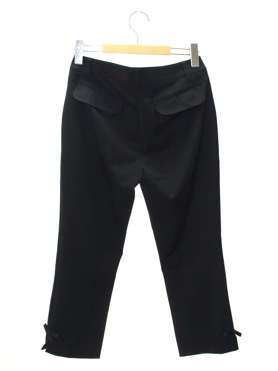 トゥービーシック W5R01-405 パンツ 40 ブラック ストレッチ 裾リボン ITC1CQKOEBQ8