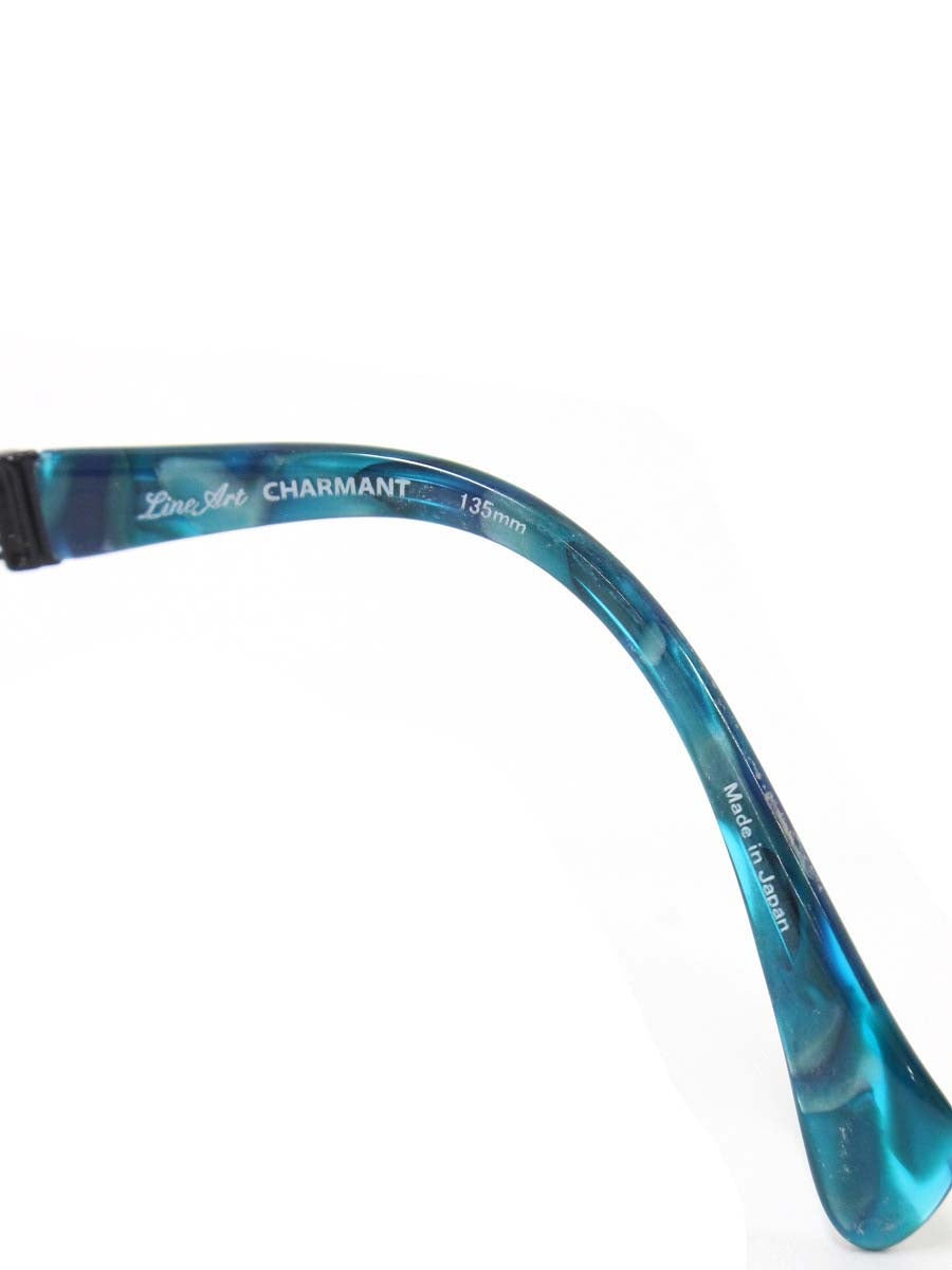ラインアートシャルマン XL1653 眼鏡 ブルー/ゴールド マーブル ラインストーン ITAC7839Q3NW 【SALE】