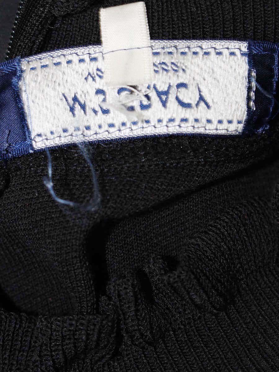 エムズグレイシー ニットxタフタワンピース 311102 38 ブラック フリル 切替 ITQ5GIF206IE