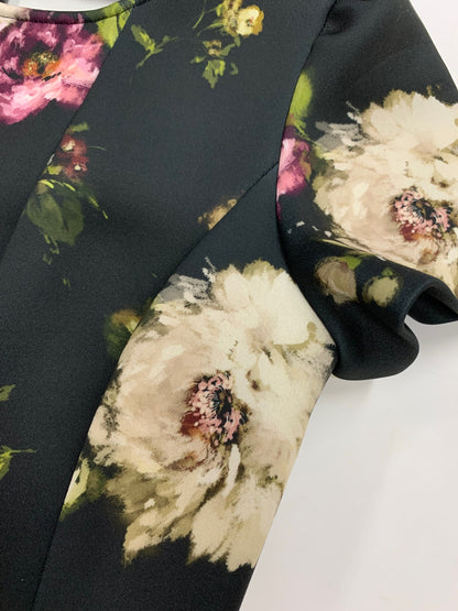 エムズグレイシー インクジェットフラワープリントドレス 111501 36 ブラック ITKTIOQY3T03