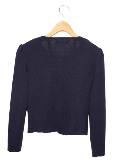 ルネ 6142540 ニットジャケット 36 ネイビー ノーカラー ITQ3GASBT9RM