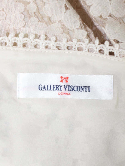 ギャラリービスコンティ 1170435 プルオーバー 3 ベージュ フリル ボトルネック ITY5AB9B2AK4