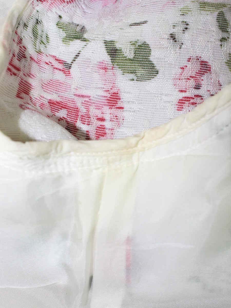 エムズグレイシー 211512 ワンピース 38 ホワイト ピンクローズドレス 花 リボン ITFL0VZTWOXS 【SALE】