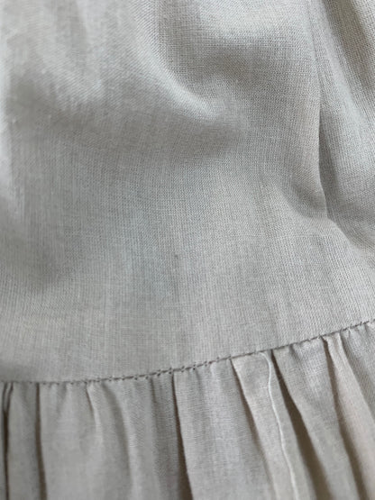 マリハ Vネックワンピース 36 ベージュ ティアード コットン IT6VK4U2VXR6