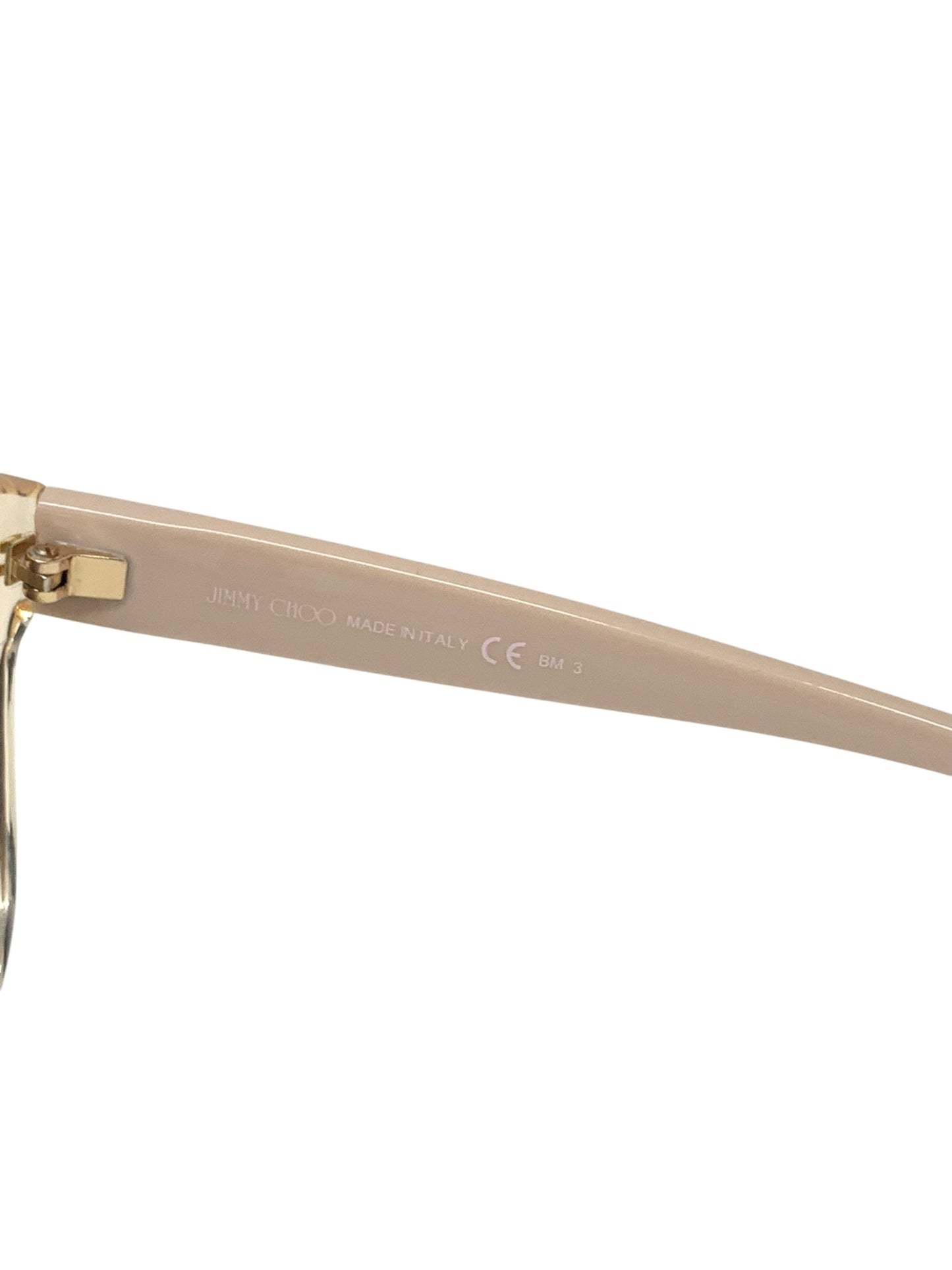 ジミーチュウ CHANTY 6VOJ6 サングラス 透明 セルフレーム フルリム ウェリントン スタースタッズ ITMF2SARIS0U