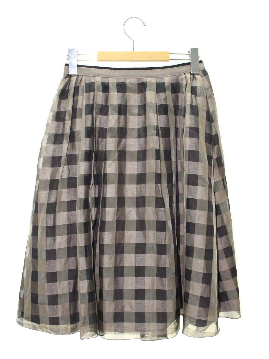 フォクシーブティック Skirt  39706 スカート 38 ベージュ ブロックチェック ITZEFYV9RACO 【SALE】