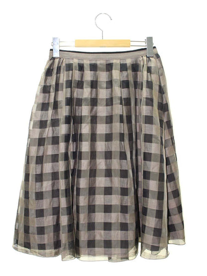 フォクシーブティック Skirt  39706 スカート 38 ベージュ ブロックチェック ITZEFYV9RACO 【SALE】