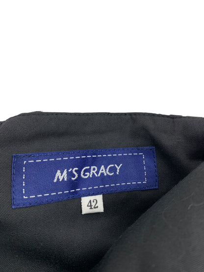 エムズグレイシー お花刺繍ロングフレアースカート 417310 42 ブラック ITDAY3IX5ADN