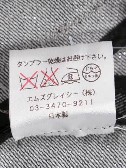 エムズグレイシー 429106 コート 38 ブラック デニム リボンボタン ITP8T3UMG7CE 【SALE】