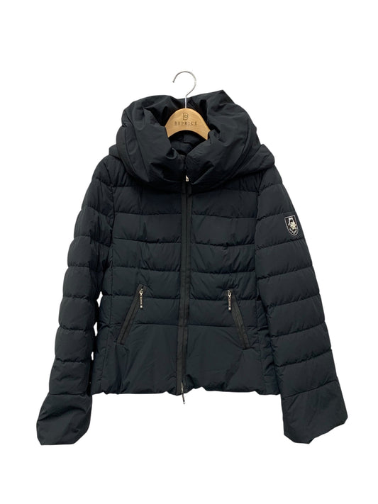 エムズグレイシー ビックカラーショートダウンコート 519606 ダウンジャケット 38 ブラック ITLEV8NWYRXC