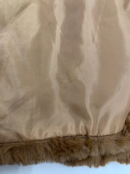 ギャラリービスコンティ 1383381 ショートコート 3 ブラウン フェイクファー パールボタン IT5AWR2PEX8C