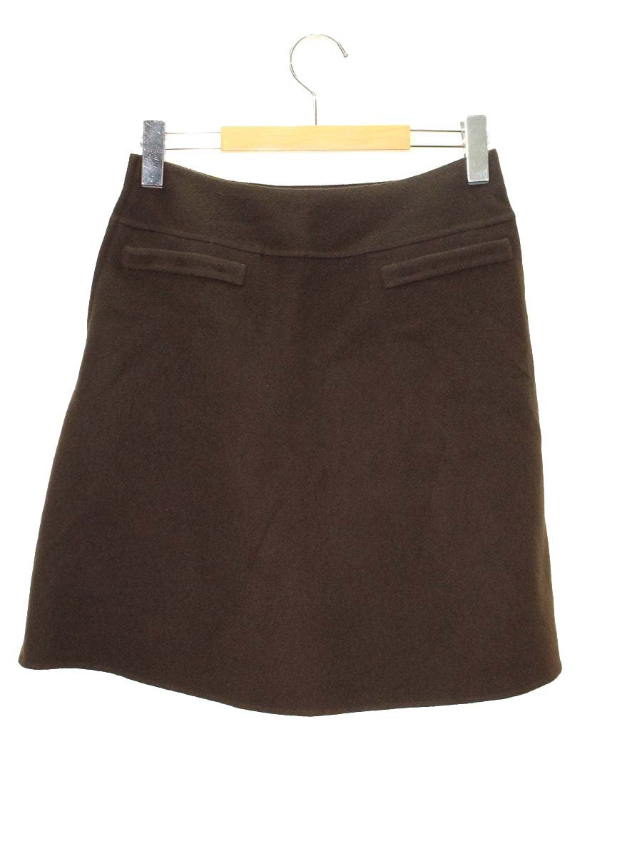 フォクシーブティック 24652 スカート 38 ブラウン カシミヤダブルフェイス ITT7SNQW2E1I
