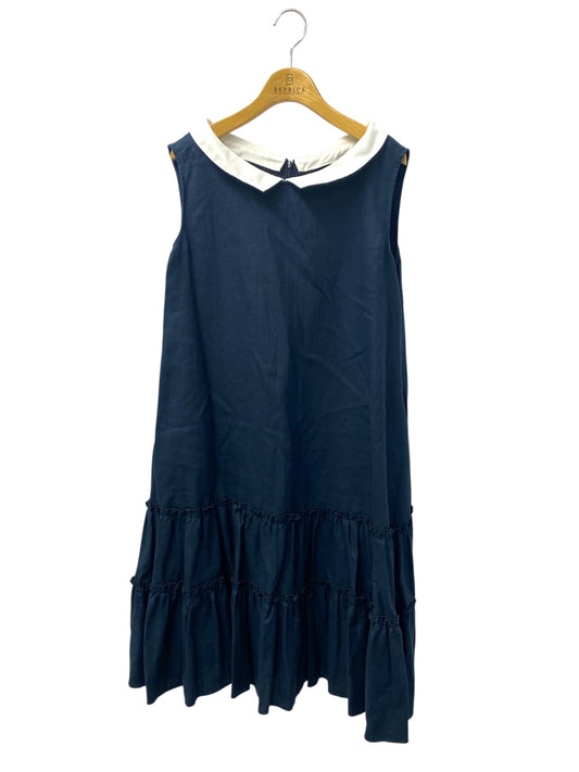 ルネ Washable Linen Tiered Dress 6026820 ワンピース 38 ネイビー 2way IT46HV0HCFO0