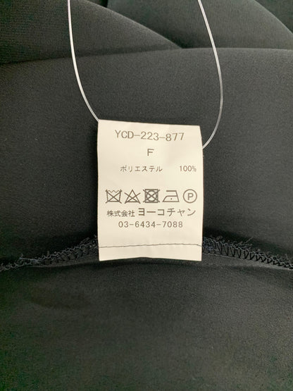 ヨーコチャン YCD-223-877 ワンピース F ブラック スリットライン コンフォータブル ドレス IT3IQ88SPQCQ