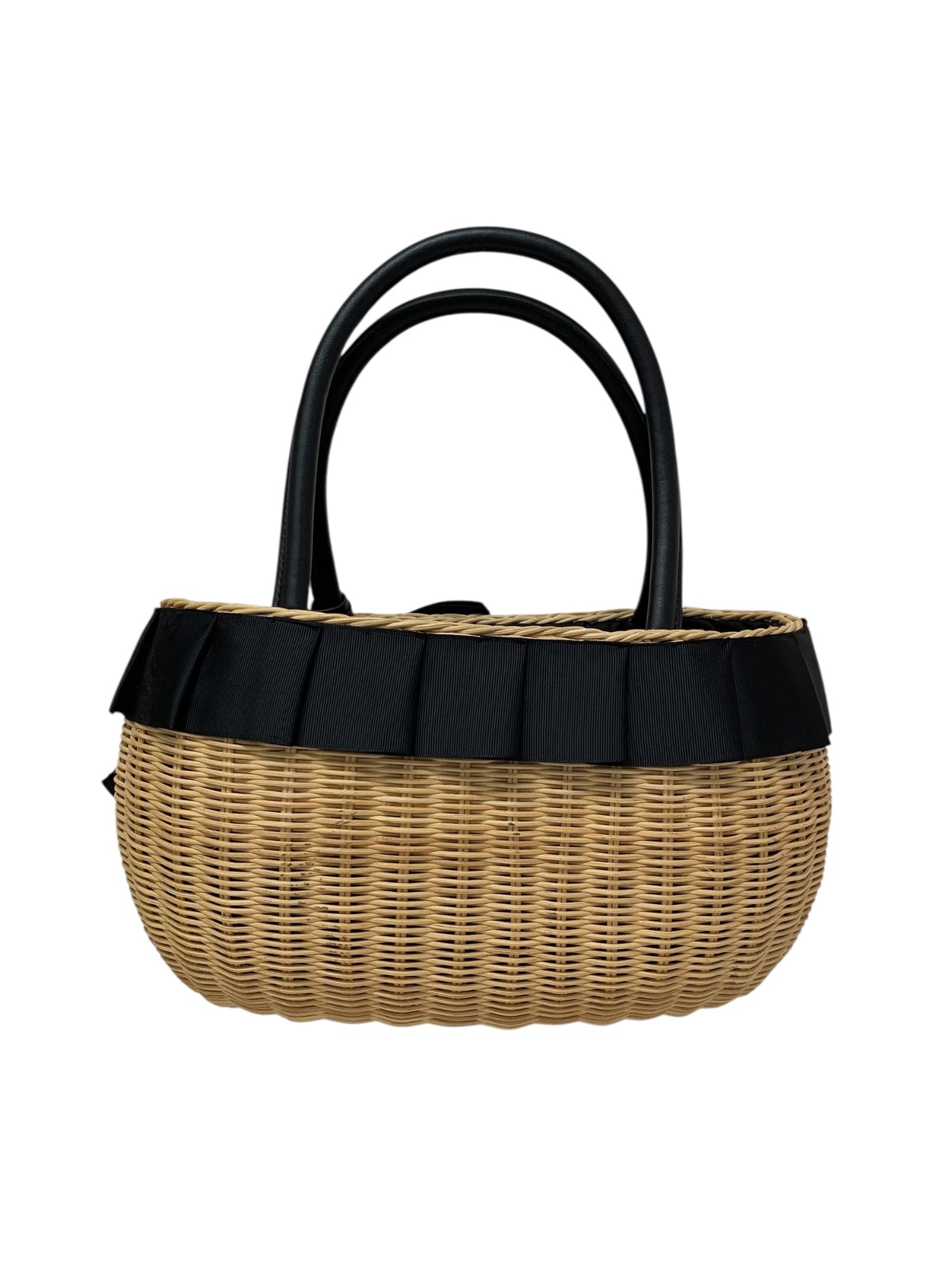 エムズグレイシー Ribboned Basket Bag 994106 ベージュ かごバッグ/バスケット IT1779Y1FU70