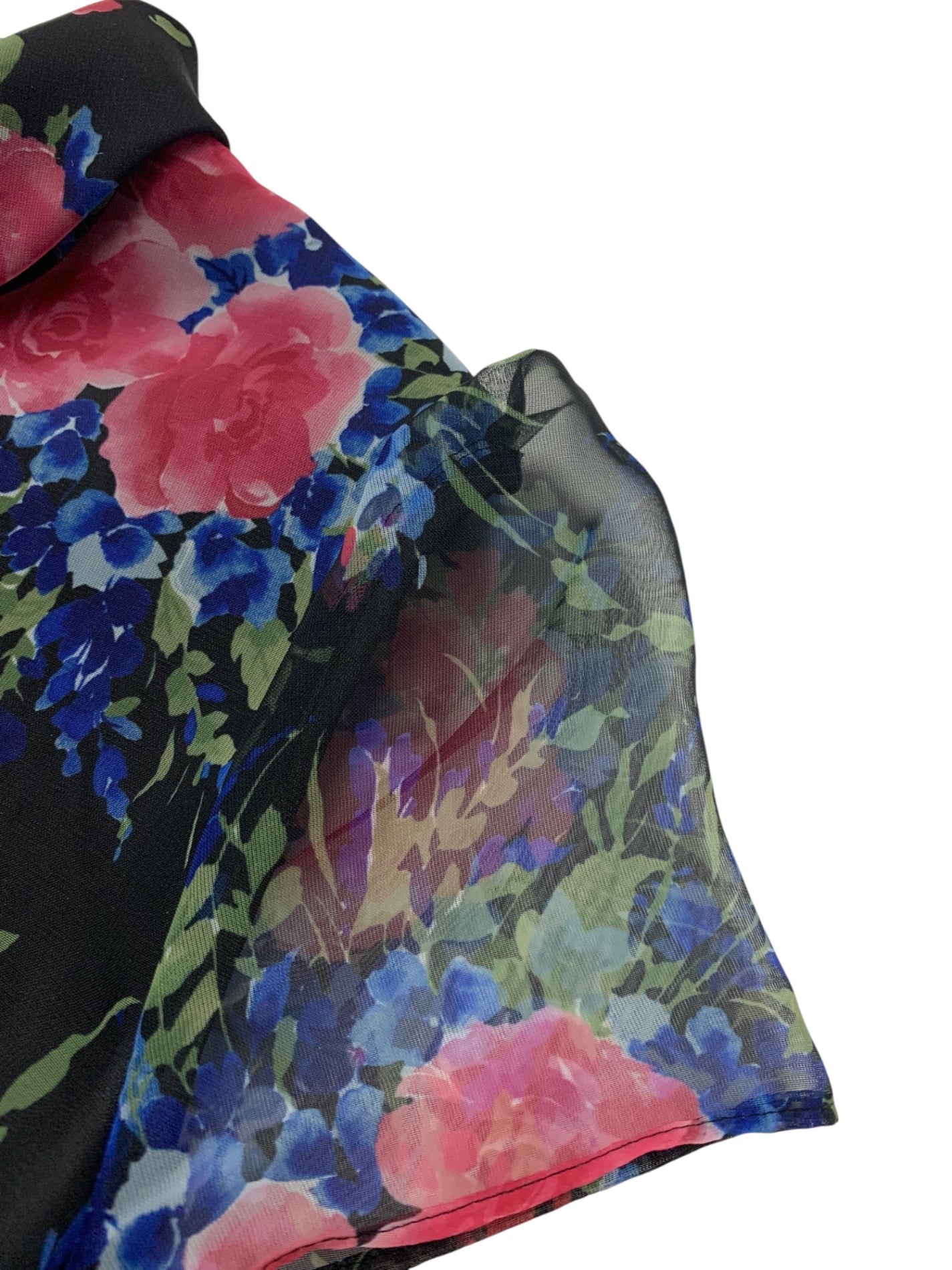 エムズグレイシー 511121 ワンピース 38 ブラック シースルー フラワー ITQC7G9I8FM4 【SALE】