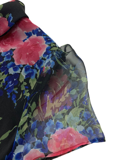 エムズグレイシー 511121 ワンピース 38 ブラック シースルー フラワー ITQC7G9I8FM4 【SALE】