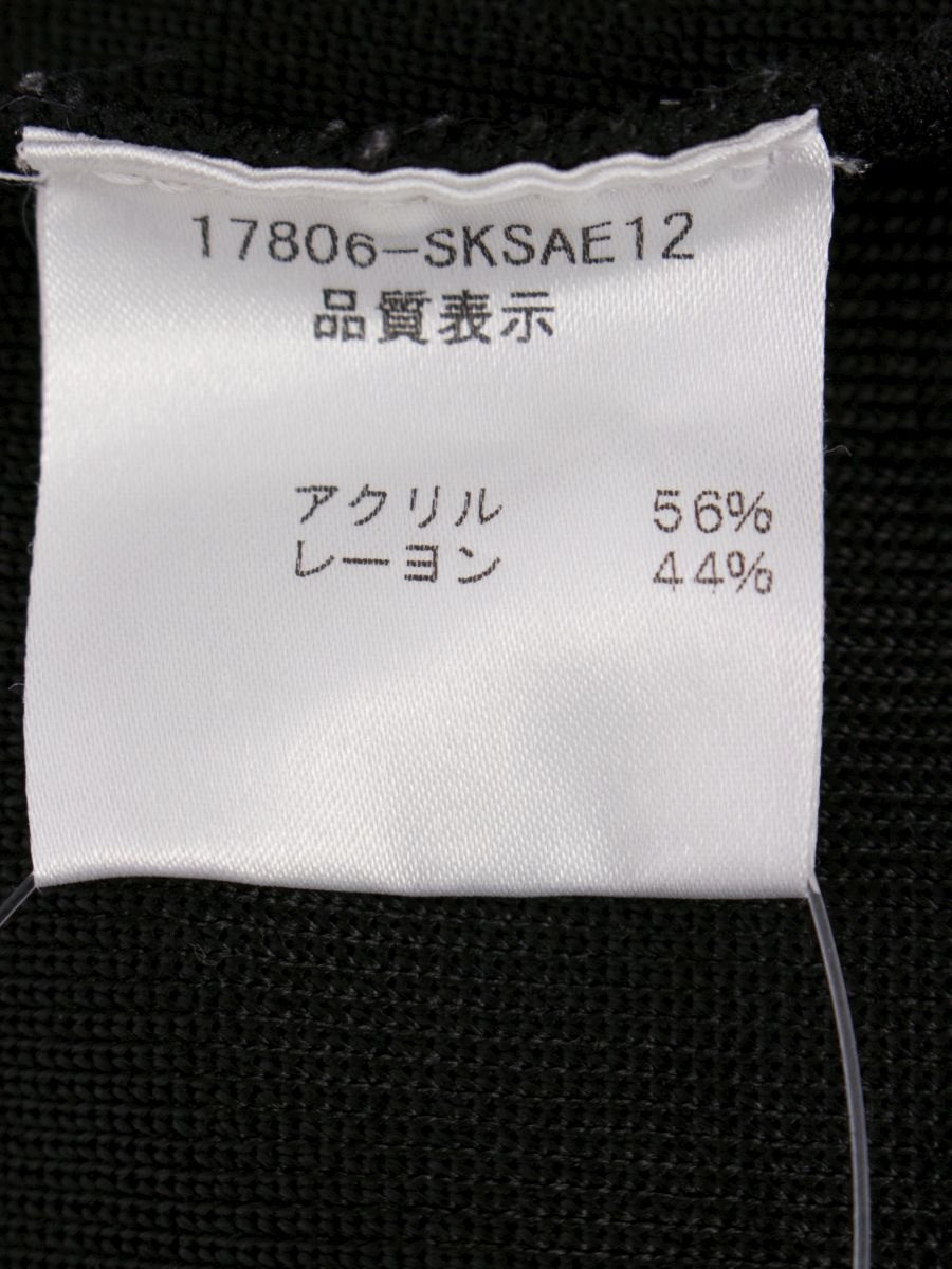フォクシーブティック 17806 ニットセーター サイズ表記なし ブラック タートルネック 半袖 ロゴプレート ITAGXNN5ZR3C