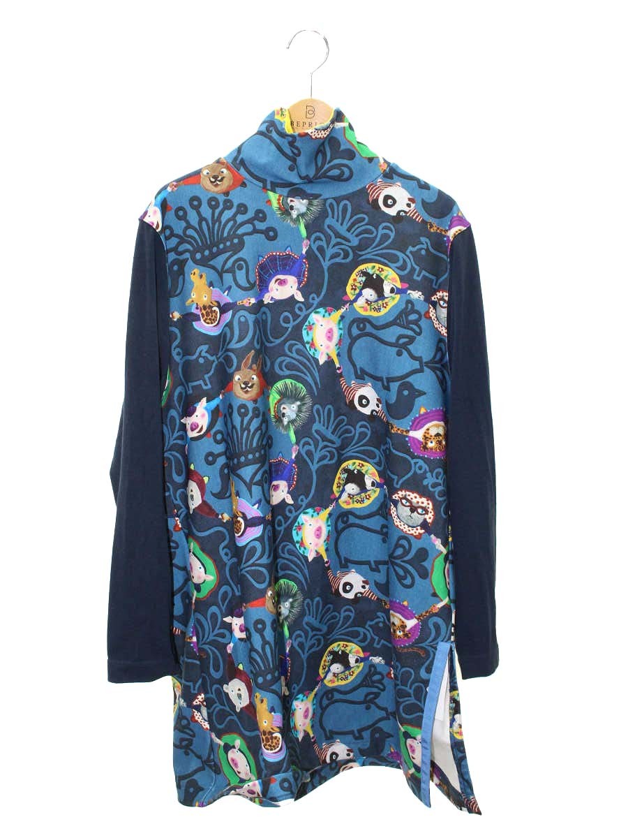 アルベロベロ 732033 チュニック M ネイビー アニマルモチーフ ハイネック ITBKKA9TMRIW