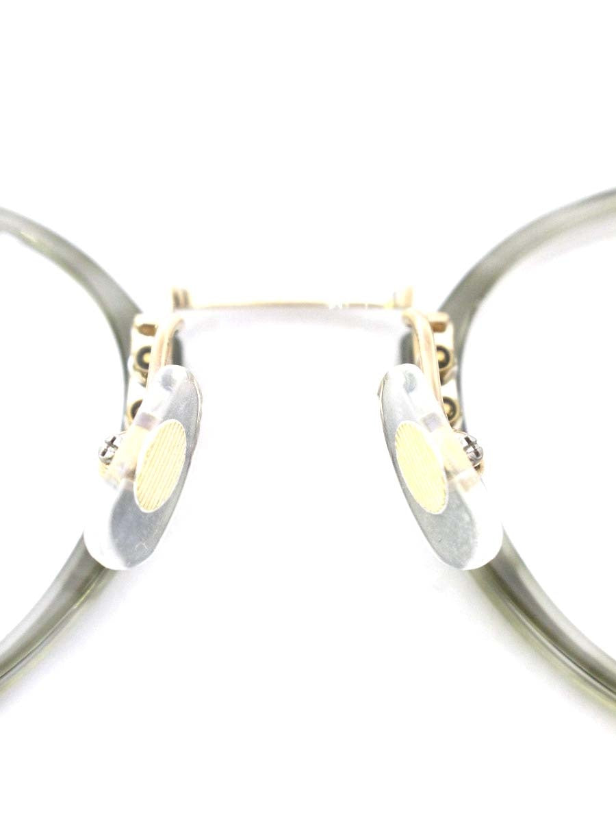 クレイトンフランクリン 595 LGS メガネ クリアカーキ コンビフレーム フルリム ボストンシェイプ IT038PAT7544