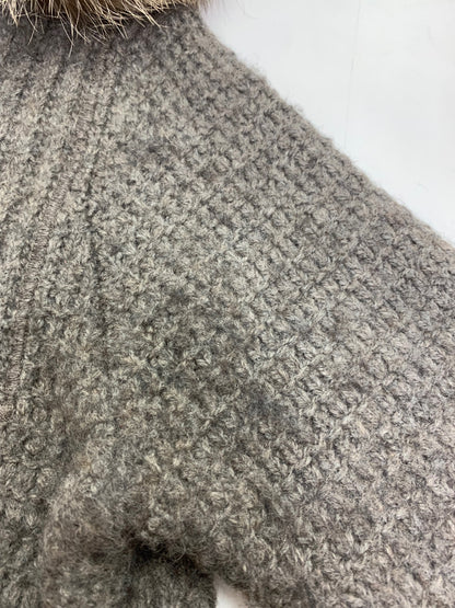 フォクシーブティック 34332 ダッフルコート F グレー ウール フォックスファー付 ITNT2HIEIHQH