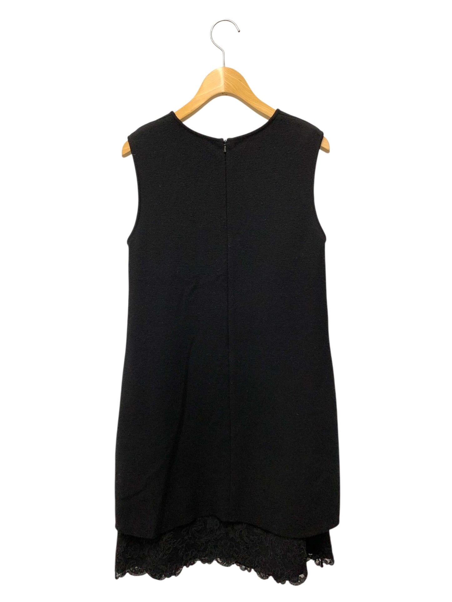 フォクシーブティック Lady Knit 38024 ワンピース 38 ブラック ニット レース ITIBRKMDE4RK