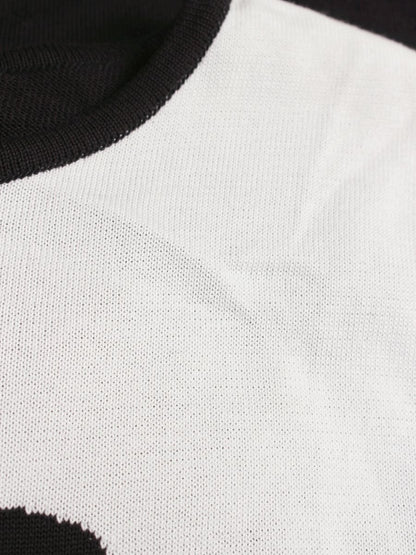 エムズグレイシー Black & White Knit One-piece 918130 ワンピース 40 ブラック/ホワイト ニット ITCSGV9YI5JF