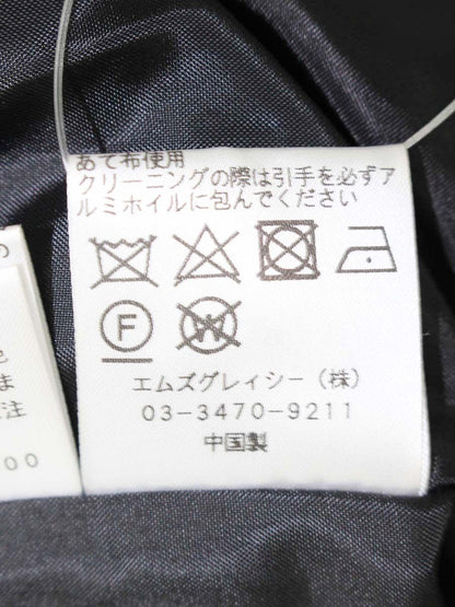 エムグレイシー 814105 ブルゾン 38 ブラック キルティング フラワーモチーフ ジップアップ ITMAFD2YL6TE