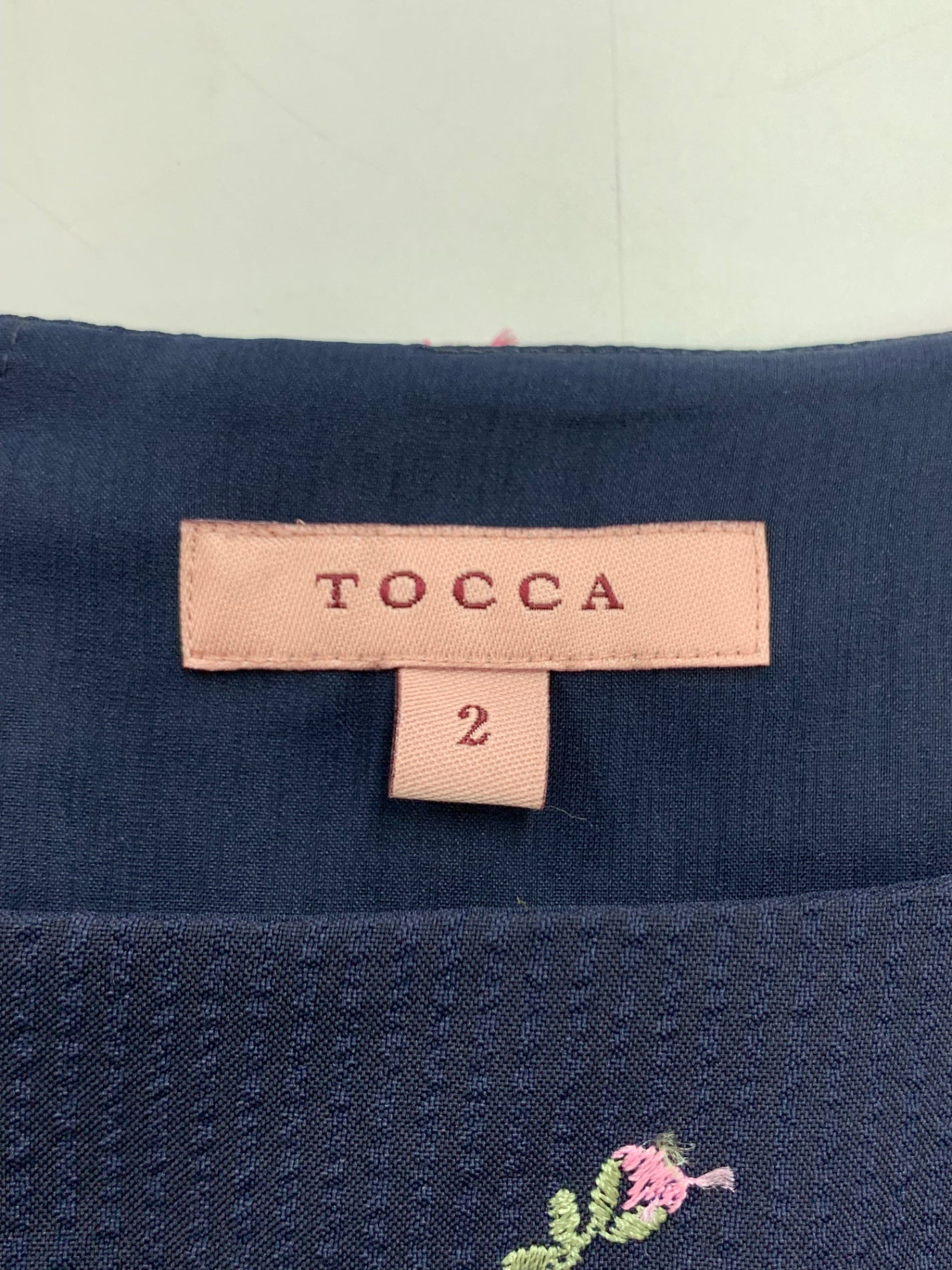 トッカ BUD OF ROSA ドレス OPTOGM0400 ワンピース ネイビー フラワー刺繍 ITF42NPTN7MS