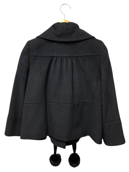 トゥービーシック UWF37-805-09 ショートコート 40 ブラック アンゴラ ラビット　ファー ITVX1WQ3VN6W